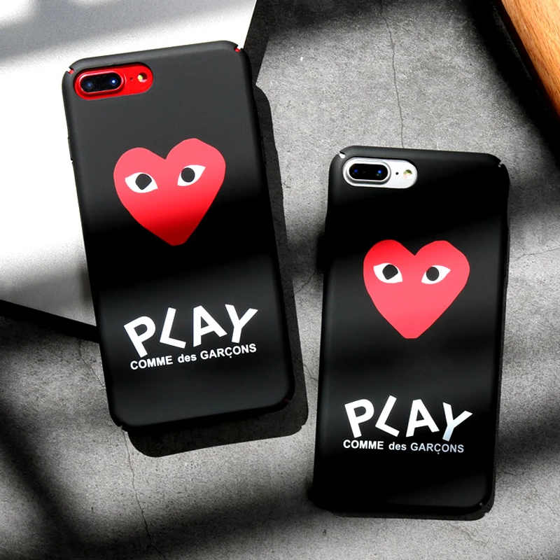

Cyato Japan CDG Play Comme des Cases For iphone X Garcons Hard Matte Protect coque for iphone 6s 6 7 Plus 8 8plus Cover case