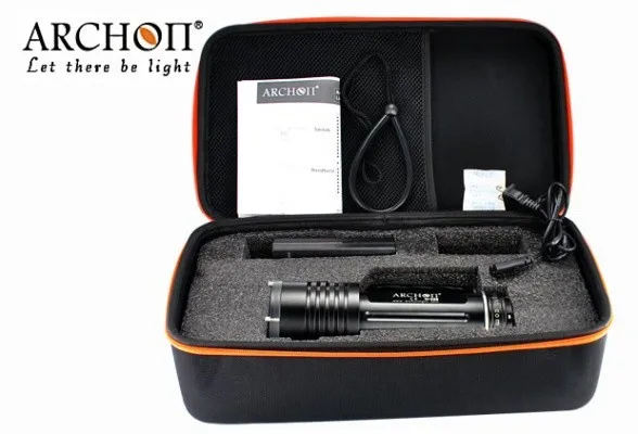 Archon Dg60 Wg66 Dono Lidar Luz Mergulho Xm-l2 Led 5000lm Recarregável Li-bateria de Iões de Pacote Técnico Mergulho Tocha 6 scuba diving torch