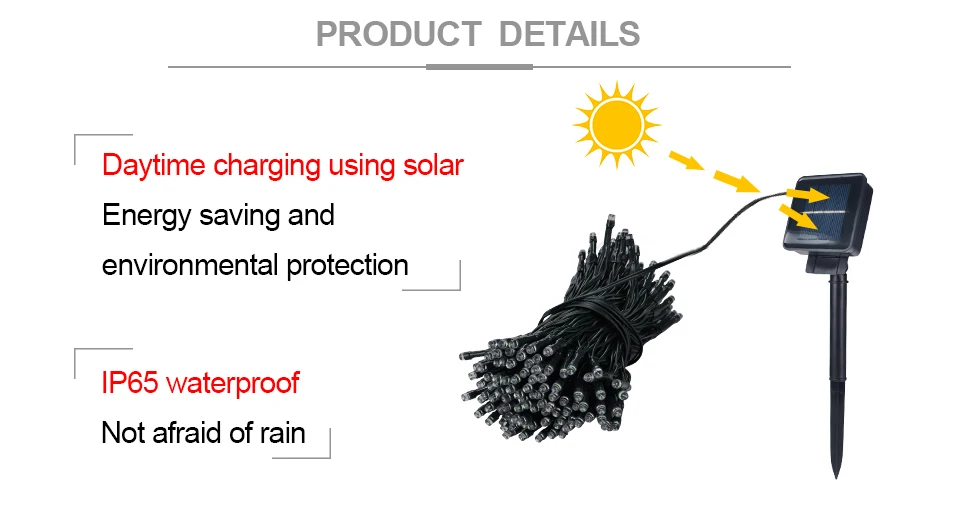 5M 10M 20M Solar LED String Lamp (4)