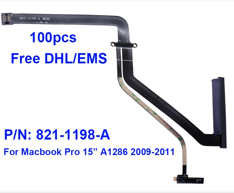 Новинка 100 шт. + Бесплатная доставка DHL/EMS для Macbook Pro 15 4 A1286 SATA жесткий диск кабель