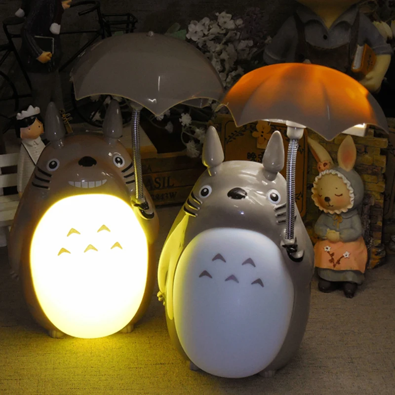 Buy Creative Cartoon Umbrella Style Totoro Night Light LED Bedside Nightlights For Children Birthday Gift Room Decor BLACK FRIDAY