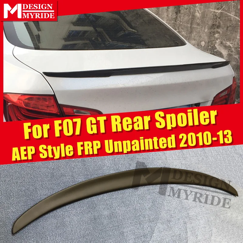 

For BMW F07 GT Spoiler P Style Black Real FRP Unpainted Spoiler Wings 5-series 535i 535iGT 535iGTXD 550GT Trunk Spoiler 2010-13