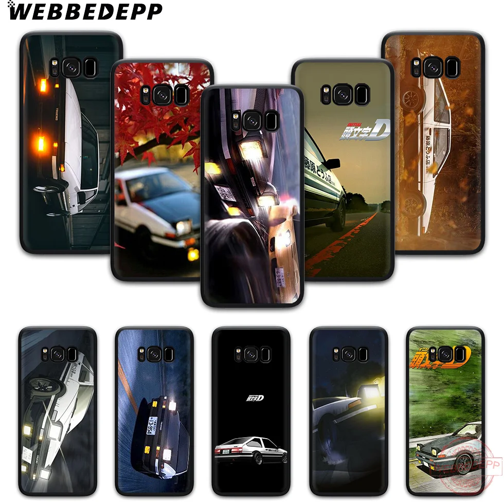WEBBEDEPP AE86 Initial D Мягкий чехол для телефона с изображением цветов Samsung S6 S7 край S8 S9 S10