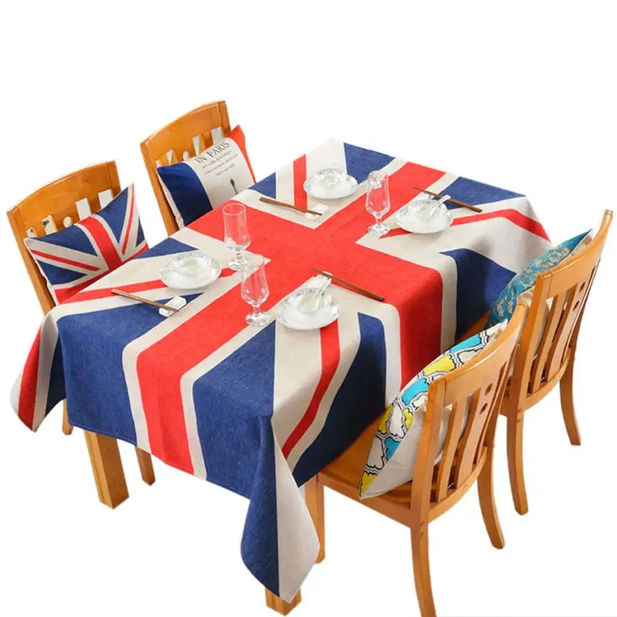 2018 NEW British Flag Pattern Table Cloth Tablecloth Thick Cotton linen