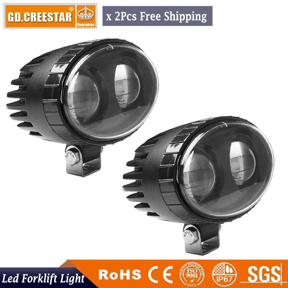 

2pcs x Oval Red SPOT LED WORK LIGHT DRIVING FOG LAMP UTE ATV SUV 4WD OFFROAD 12v led safety light for forklift Led Safety Light