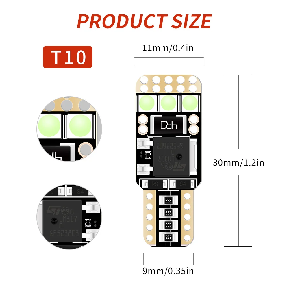 T10 led w5w 194 168 12V лампа canbus без ошибок для Honda Element Integra DC1 DC5 Legend KB KA9 Inspire Stream