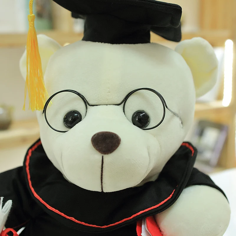 1 шт. 18/23 см Симпатичные Dr. graduation Bear плюшевые игрушки мягкие Kawaii Teddy Bear Животные куклы Выпускной подарки для детей и девочек