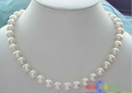 

Hot sale new Style >>>>> 17" 11MM WHITE ROUND FRESHWATER CULTURED PEARL NECKLACE p1768