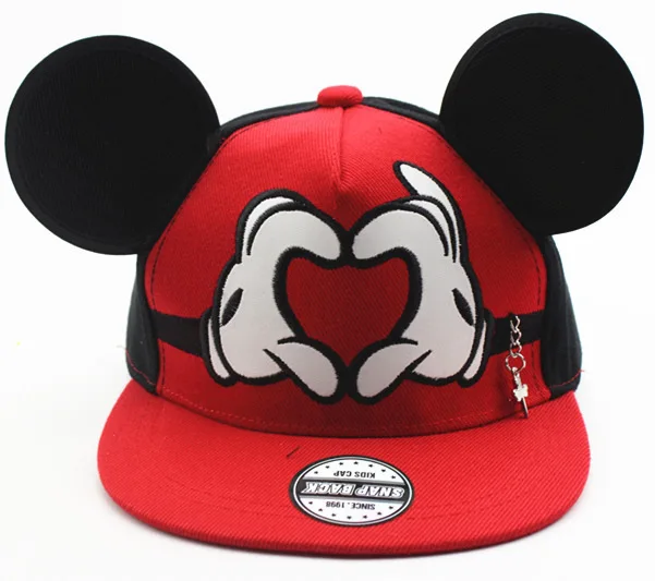 New Cartoon Cute Mickey Baseball Cap Big Ear Mouse Snapback Hats Children Kids Brand Hip-hop Cap Bone Gorra Chapeau