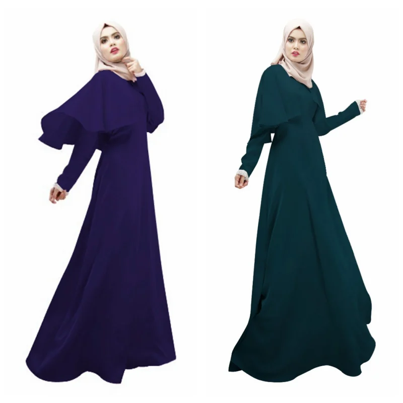 Elegant Women Cloak Kaftan Abaya Islamic Jilbab Muslim Dress Long...