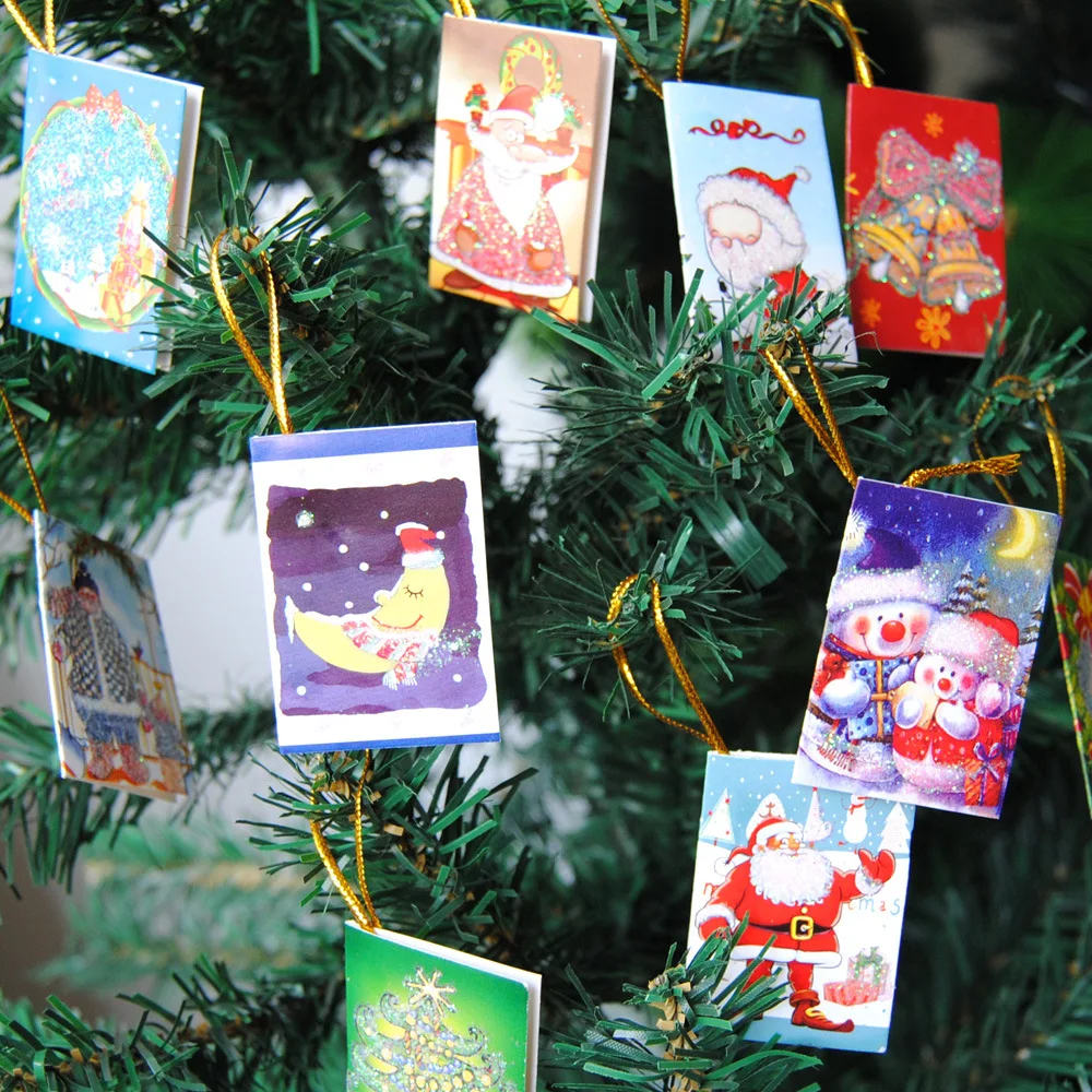 Die Cut 10 X Brillante Feliz Navidad Navidad Tarjeta Toppers