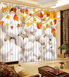 2019 Новые шторы каменный лист 3D Затемненные окна для гостиной для спальни, дома украшения