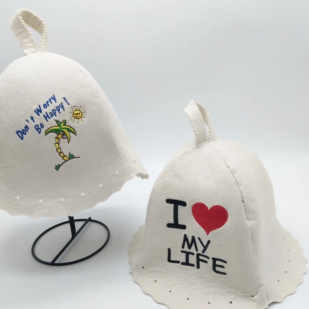 different fashion design felt hat for sauna shower cap,women shower cap