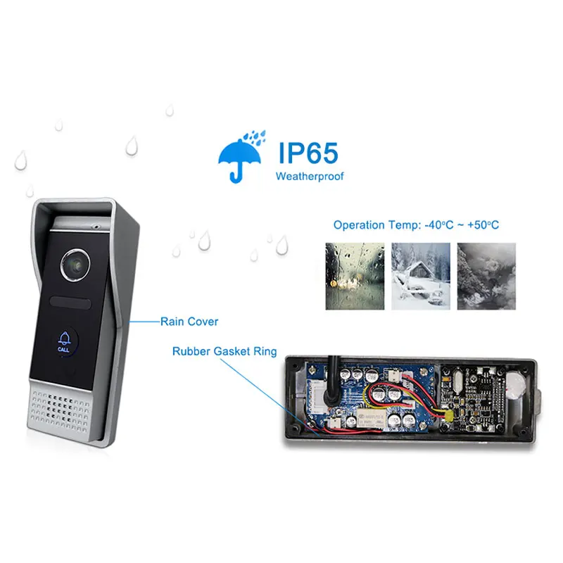 JeaTone 10" New TFT Color Monitor Video Door phone Intercom IR Night Vision Camera Doorbell Video for Home villa / Apartment Kit