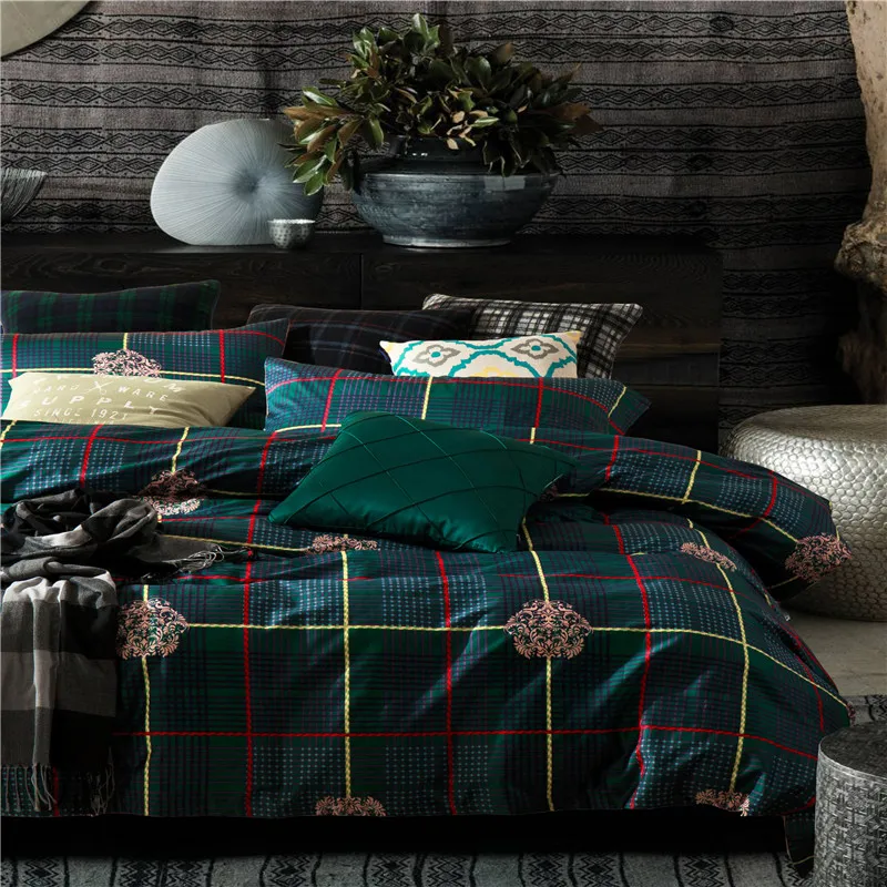 luxury 60s egyptian cotton turkish fashion bedding set king/queen size