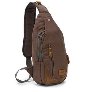 Casual One Strap Backpack Men Rugzakken Canvas Chest Bag Small Crossbody Shoulder Back Pack Women Single Strap Backpack Rucksack
