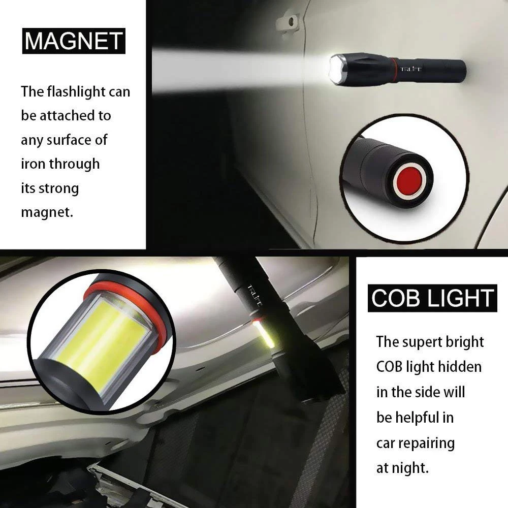 COB Led вспышка светильник L2/T6 Lanter фонарь скрытый флэш-светильник задний супер магнит дизайн 18650 батарея для велосипеда светильник