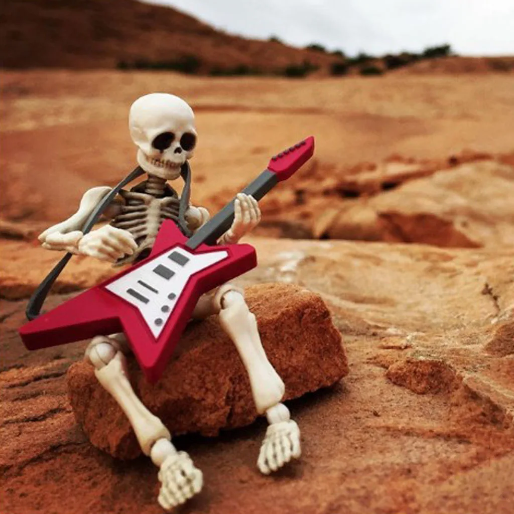 Vintage Miniature 8.7cm Skeleton Action Figures Doll Model Party Favors Photography Props Crafts Dolls House Accessories