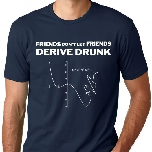 Dont Drink and Derive Funny Math Shirt