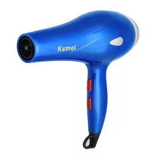 Kemei KM-3318 отрицательных ионов высокой мощности горячей и холодной бытовой немой фен синий