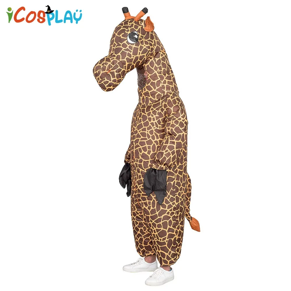 

Giraffe Halloween inflatable costume animal for womens men for adult cosplay onesies mascot miraculous holiday party jumpsuit