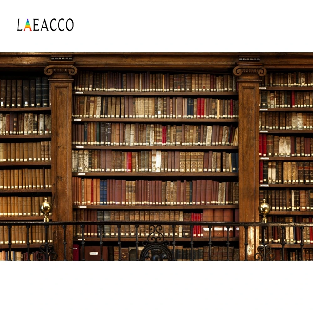Laeacco фоны для фотосъемки в старинном стиле с изображением библиотеки книг
