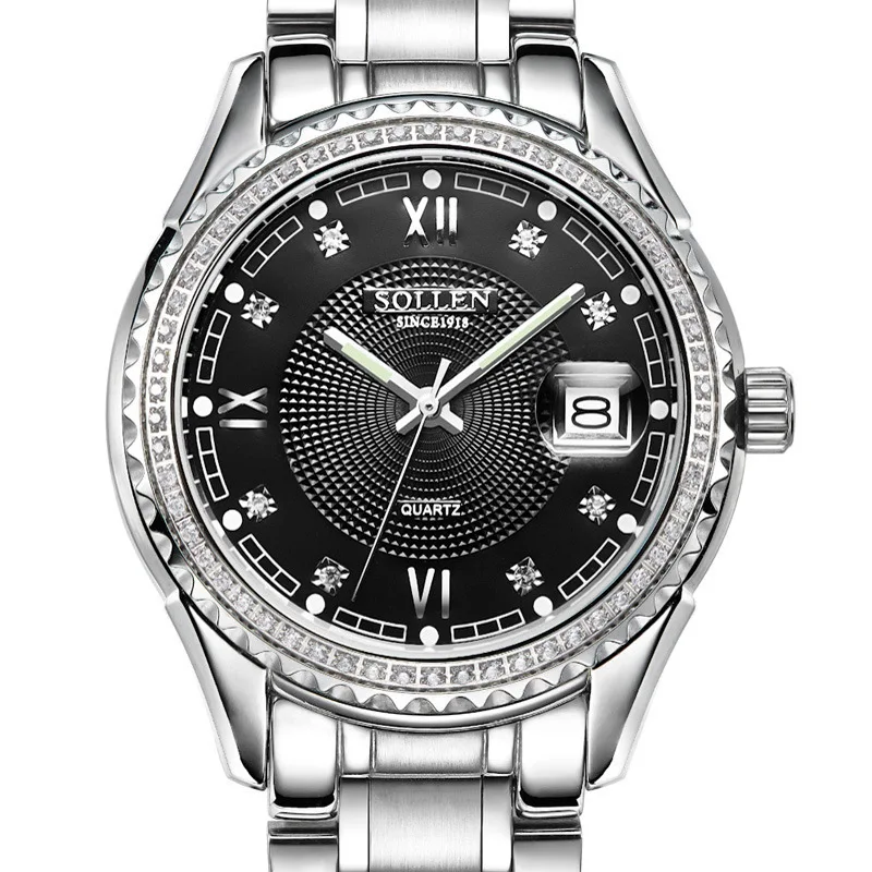 Люксовый бренд SOLLEN мужские часы автоматические механические tourbillon повседневные