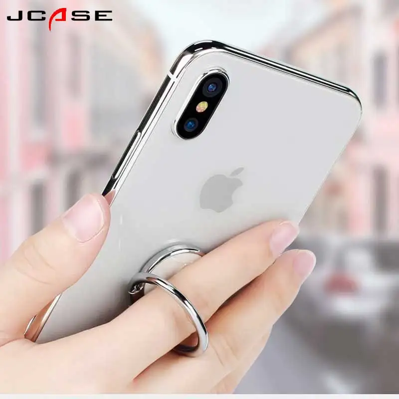 JCASE, круглый металлический корпус, кольцо на палец, подставка для смартфона, держатель для мобильного телефона, подставка для iPhone, huawei, все наклейки на смартфон