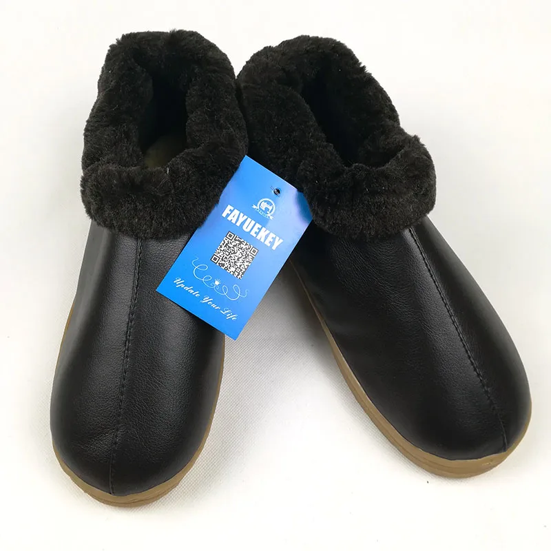Новое поступление зимние модные домашние тапочки FAYUEKEY из искусственной кожи