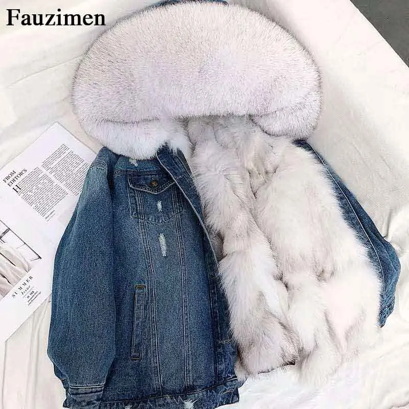 2018 Royal bleu Vêtements marine bleu Furcollar Renard Black Dames Parka vent Manteau blanc Coréenne Grand D'hiver À Capuchon kaki Bleu Veste Femmes Fourrure Bombardier ardoisé Coupe rose rZqFw4r