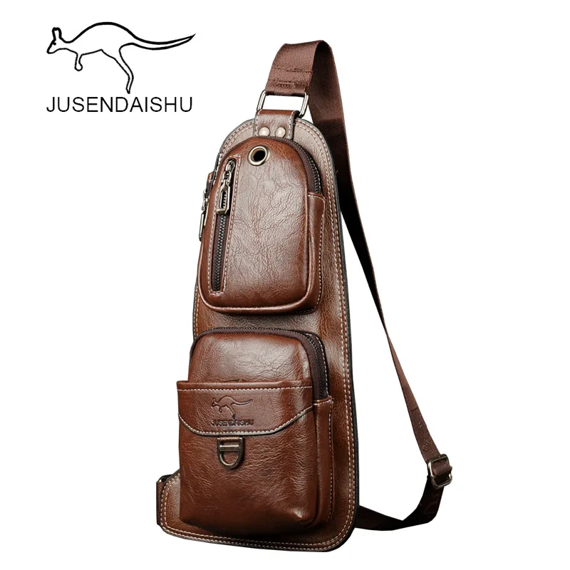 Высококачественная маленькая сумка через плечо, мужская кожаная нагрудная сумка, крутая сумка на плечо, мужские кошельки, сумка-мессенджер
