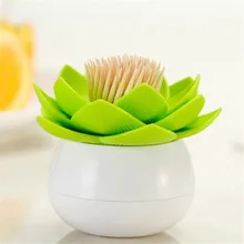 Цветок лотоса хлопок банка для ватных дисков лотоса хлопок держатель в форме бутона база комнаты; декор/лотоса Подставка Для Зубочисток пластиковая коробка