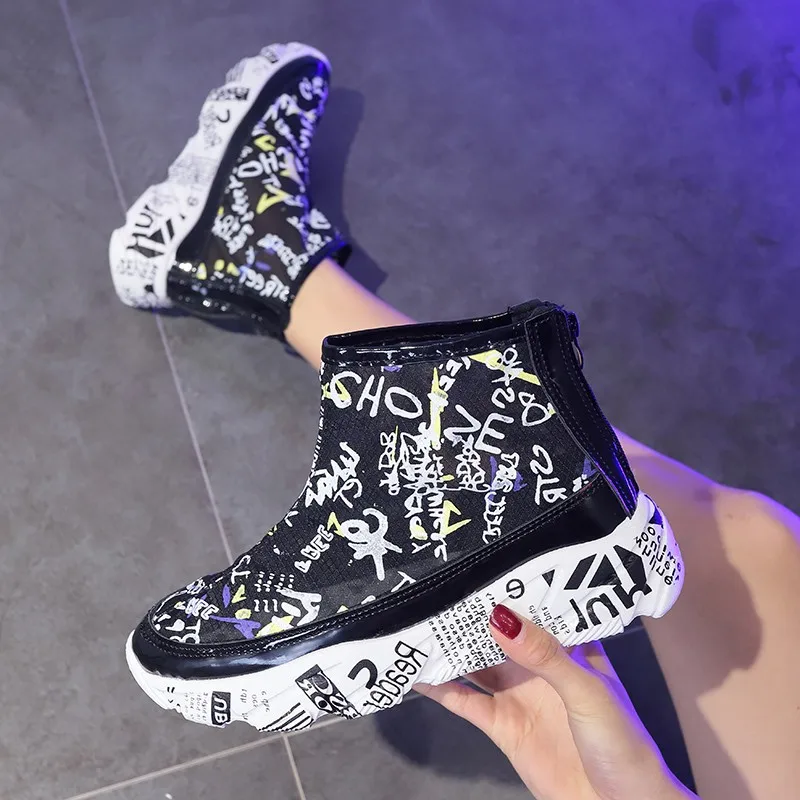 

Woman Vulcanize shoes 2019 Summer Platform Wedges Women's Sneakers Spring High Quality Mesh Breathable women's Casual Shoes