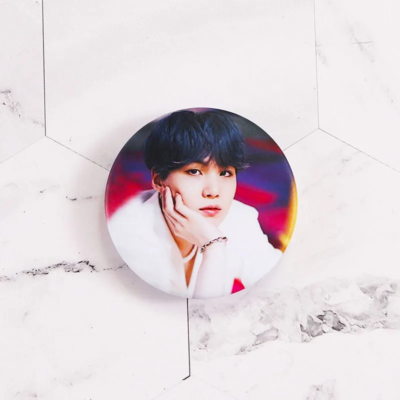 Year-End Clearances Kpop Bangtan Boys Pin Album Brooch Badge Accessories For Clothes Hat Backpack Decoration - Окраска металла: 6