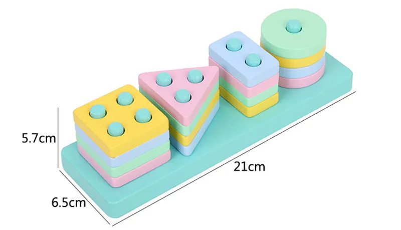 Детские игрушки 4 цвета деревянная Геометрическая сортировочная доска Блок Детские развивающие геометрические игрушки строительные блоки сортировщик подарок ребенку