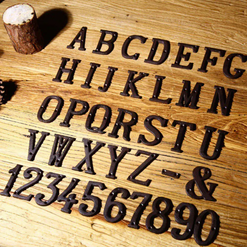 Белые деревянные буквы 26 цифр 0-9 железные английские буквы алфавита дома Свадебные украшения номер Diy ручной работы для дома Декор