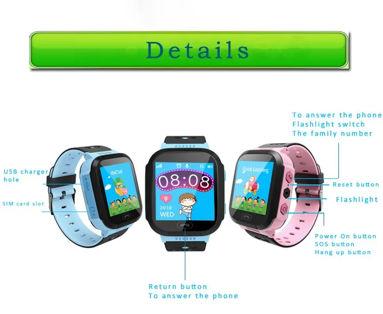Детские gps трекер умные часы Q528Y анти-потерянный flashight SOS Вызов часы с видеорегистратором сигнализация школьный мальчик девочка электронные