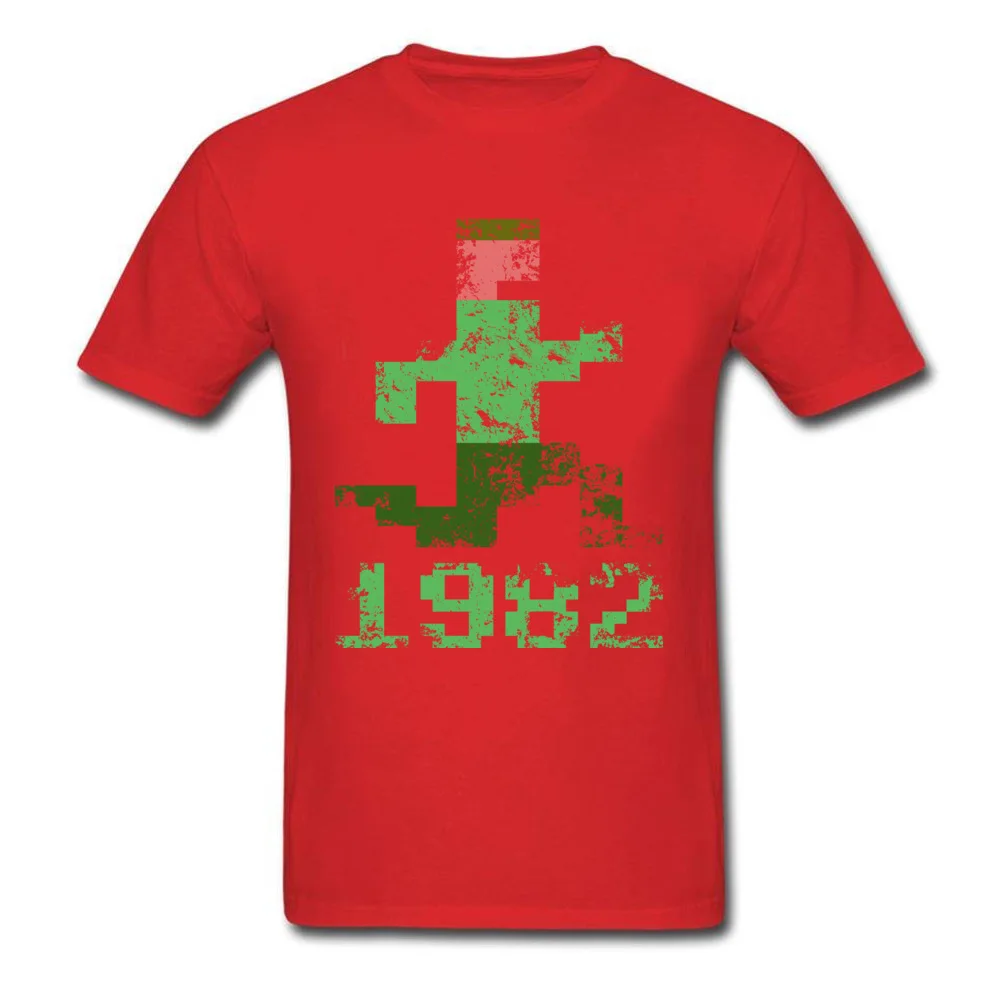 Short Sleeve Tops Shirts O Neck Pure Cotton Mens T-shirts Adventure Gaming 1982 Casual Clothing Shirt Faddish Drop Shipping Adventure Gaming 1982 red