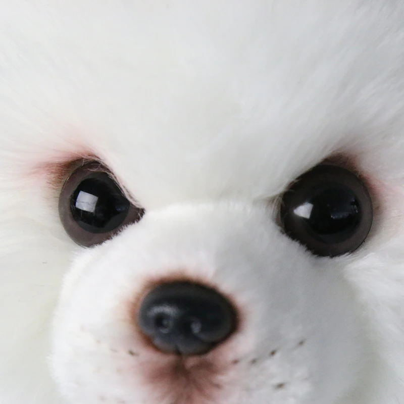 Fancytrader прекрасный белый померанский шпиц плюшевые игрушки милые качества Животные Товары для собак куклы 25 см x 10 см x 20 см