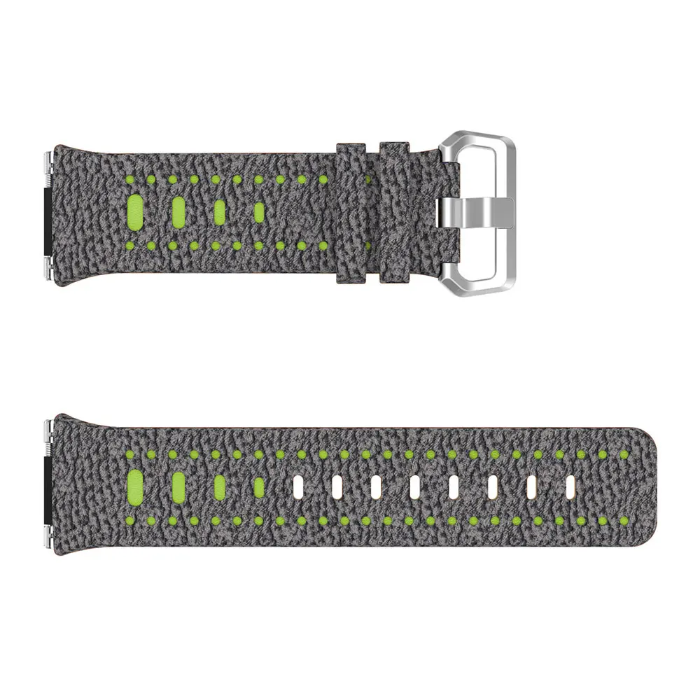 Оригинальные Ремешки для наручных часов, кожаный ремешок, сменный Браслет наручных часов, Браслет для Fitbit Ionic, кожаный ремешок для часов - Цвет: Deep Gray Green
