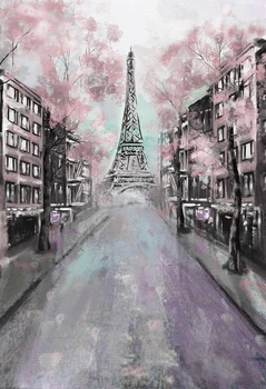 

HUAYI Eiffel Tower backdrop Vinyl cloth High quality Computer printed children kids Photography Backgrounds XT-6560
