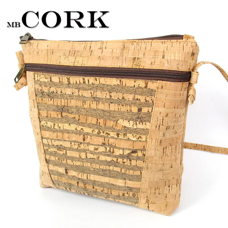 Buy Natural cork body cross Strip cork Bags Messenger