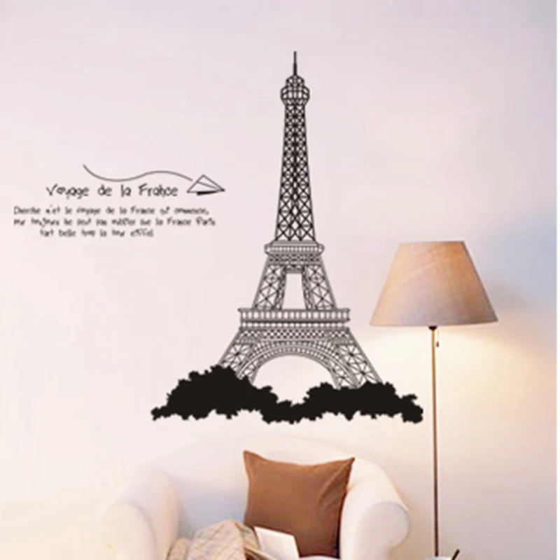 

Zs Sticker Eiffel Tower Stickers pairs Wall Stickers skyline Home Decoration Accessories Bedroom Decor Wall Stickers Home Decor