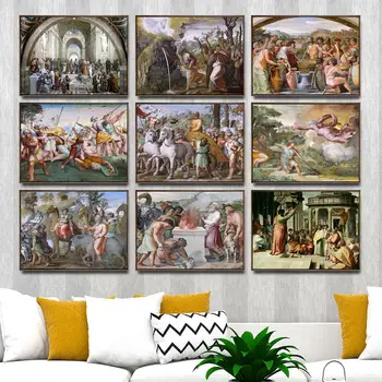 

Home Decoration Art Wall Pictures Fro Living Room Poster Print Canvas Paintings Italy Raffaello Santi The School of Athens