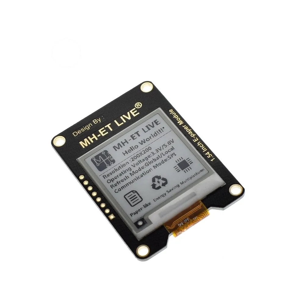 

Thinary 1.54 Inch Epaper Module E-paper E-Ink EInk Display Screen SPI Support Global/Part For Arduino STM raspberry pi ESP32