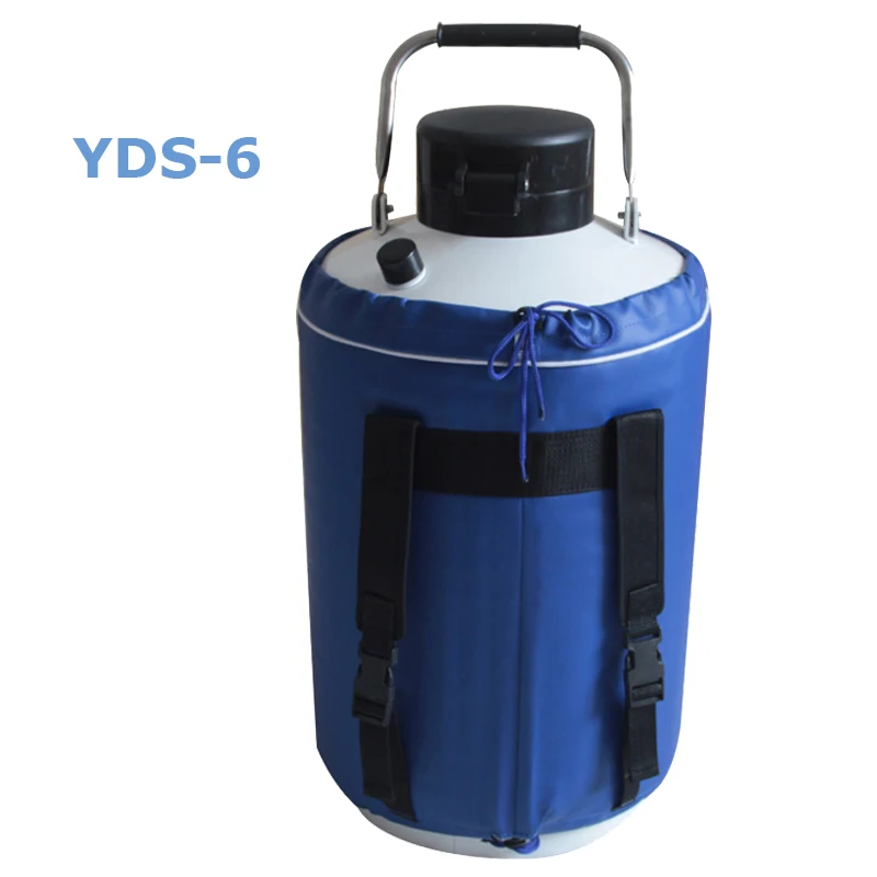 

6л резервуар для жидкого азота из алюминиевого сплава криогенный контейнер для хранения жидкого азота YDS-6