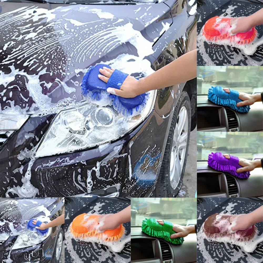 Горячие автомобильные перчатки для мытья очистки губчатое полотенце ткань автомойка ручная губка для мытья авто принадлежности домашняя очистка башня Горячая