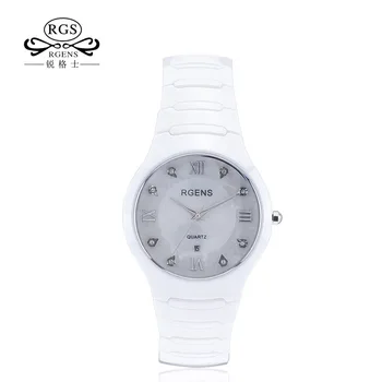 

man woman wristwatches ceramics luxury diamond waterproof loves clocks women mens watches quartz black white Citizen movement