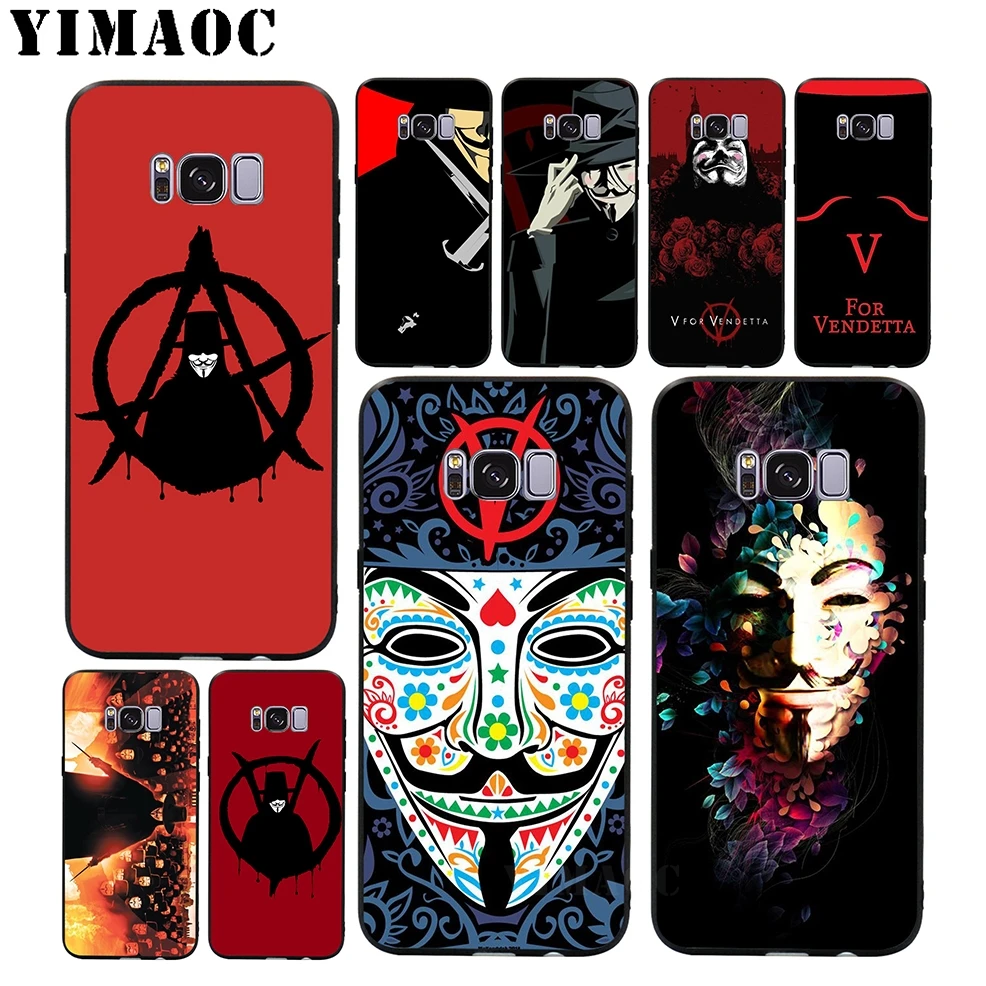 YIMAOC V for Vendetta мягкий силиконовый чехол для Samsung Galaxy A3 A5 A6 плюс 2017 2016 S6 S7 край S8 S9 &amp Note