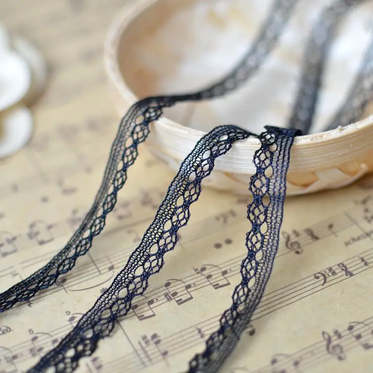 

50 meter 1cm 0.39" wide dark blue dacron mesh tapes lace trim ribbon F8F35 free ship